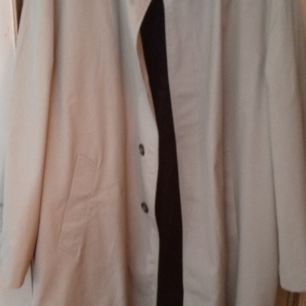 Vintage Koratron Beige Black Lined Coat -
Jacket |